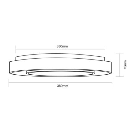 Globo - LED RGBW Prigušiva plafonjera LED/18W/230V 2700-6500K + Daljinski upravljač