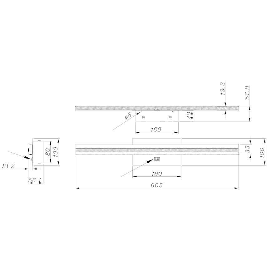 Globo - LED Zidna lampa za kupatilo LED/18W/230V IP44