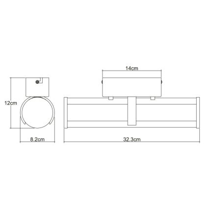 Globo - LED Zidna lampa za kupatilo LED/15W/230V IP44