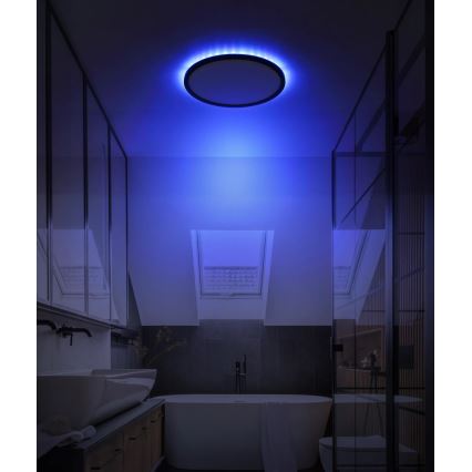 Globo - LED RGB Prigušiva plafonjera za kupatilo LED/18W/230V 3000-6000K + Daljinski upravljač IP44 crno