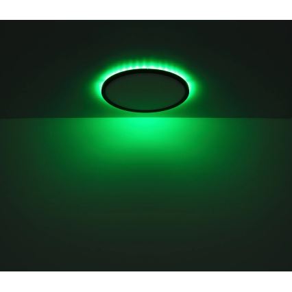 Globo - LED RGB Prigušiva plafonjera za kupatilo LED/18W/230V 3000-6000K + Daljinski upravljač IP44 crno