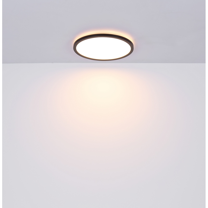 Globo - LED Prigušiva stropna svjetiljka za kupaonicu LED/24W/230V pr. 42 cm IP44 crna