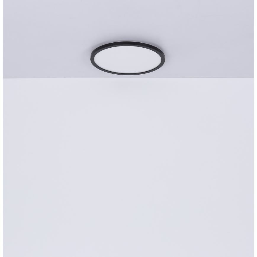 Globo - LED Prigušiva stropna svjetiljka za kupaonicu LED/24W/230V pr. 42 cm IP44 crna