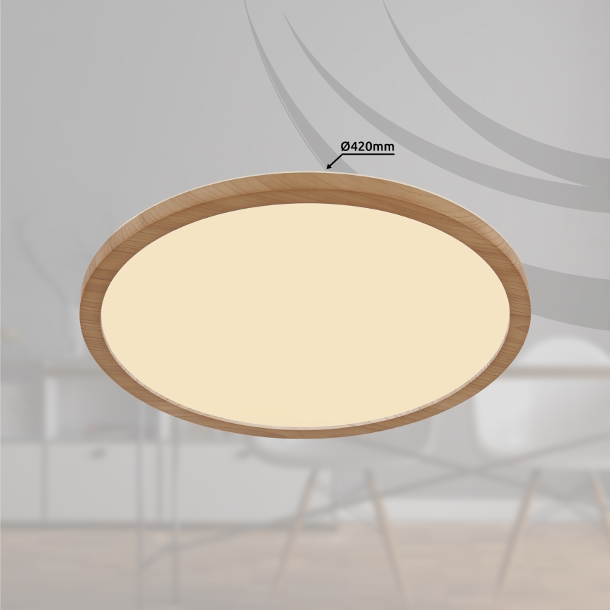 Globo - LED Prigušiva plafonjera za kupatilo LED/24W/230V pr. 42 cm IP44 braon