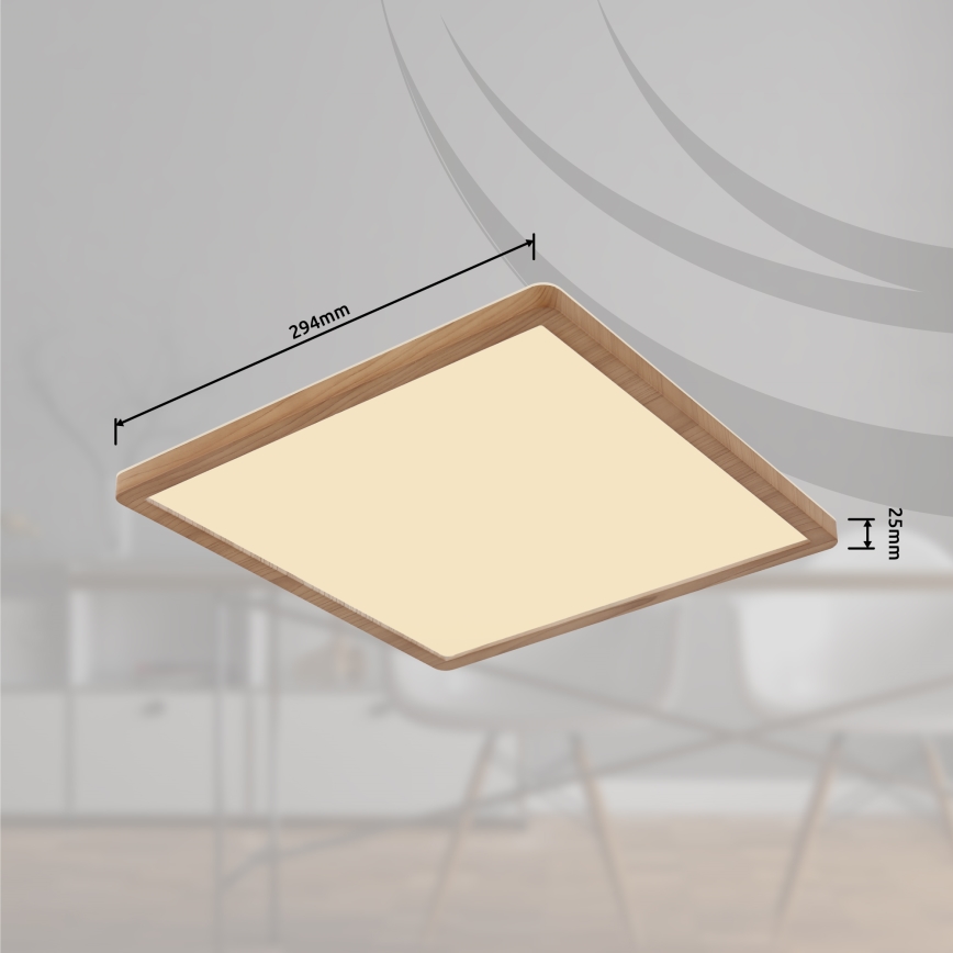 Globo - LED Prigušiva plafonjera za kupatilo LED/18W/230V 29,4x29,4 cm IP44 braon
