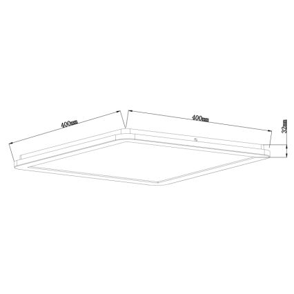 Globo - LED Prigušiva stropna svjetiljka za kupaonicu LED/24W/230V 42x42 cm IP44 bijela