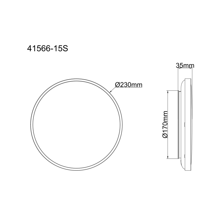 Globo - LED stropno svetlo LED/15W/230V 4000K prečnika 23 cm crna