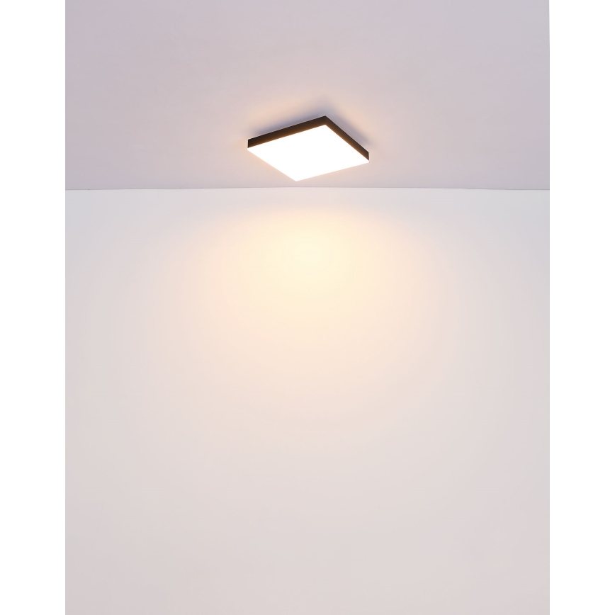Globo - LED Prigušiva plafonjera LED/24W/230V 2700-6500K crno + Daljinski upravljač