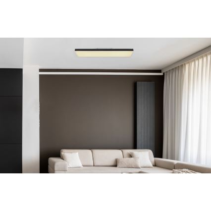 Globo - LED Prigušiva plafonjera LED/24W/230V 2700-6500K crno + Daljinski upravljač