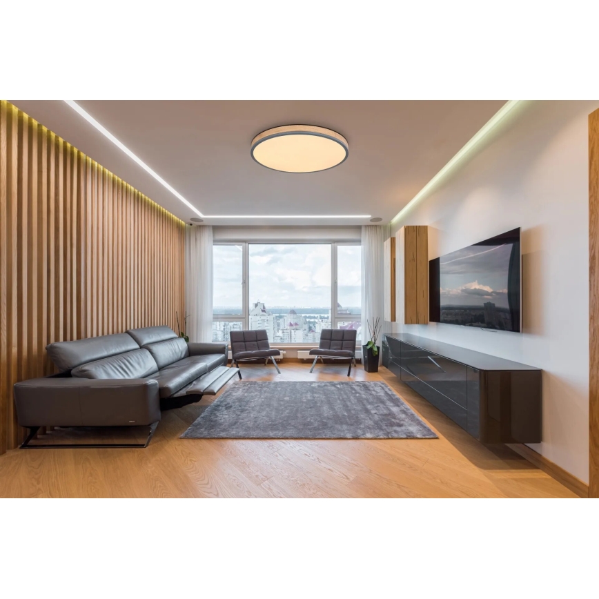 Globo - LED Prigušiva plafonjera LED/40W/230V 2700-6500K pr. 60 cm + Daljinski upravljač braon/sivo