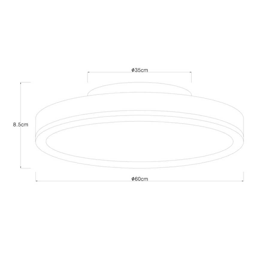 Globo - LED Prigušiva plafonjera LED/40W/230V 2700-6500K pr. 60 cm + Daljinski upravljač braon/sivo