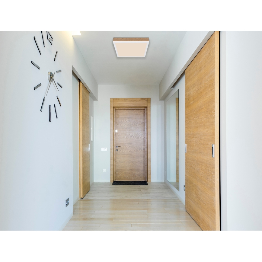Globo - LED Plafonjera LED/12W/230V 30x30 cm braon