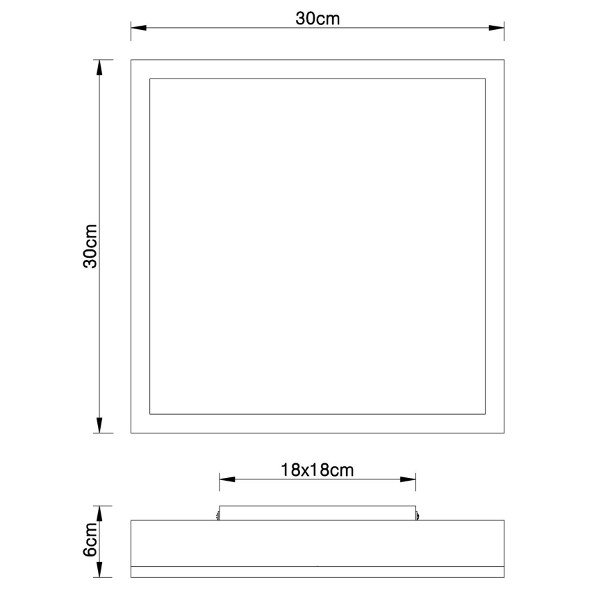 Globo - LED Plafonjera LED/12W/230V 30x30 cm braon