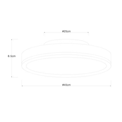 Globo - LED Plafonjera LED/24W/230V pr. 45 cm braon