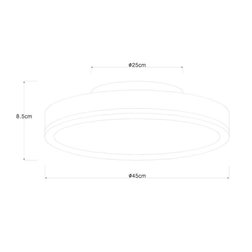 Globo - LED Plafonjera LED/24W/230V pr. 45 cm braon