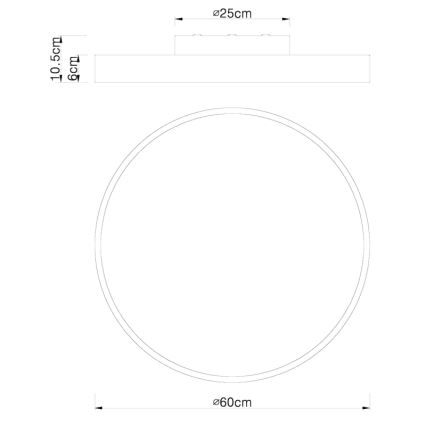 Globo - LED Prigušiva plafonjera LED/48W/230V 3000-6000K + Daljinski upravljač