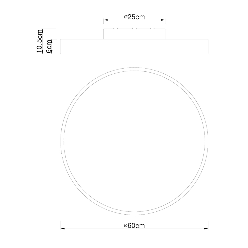 Globo - LED Prigušiva plafonjera LED/48W/230V 3000-6000K + Daljinski upravljač