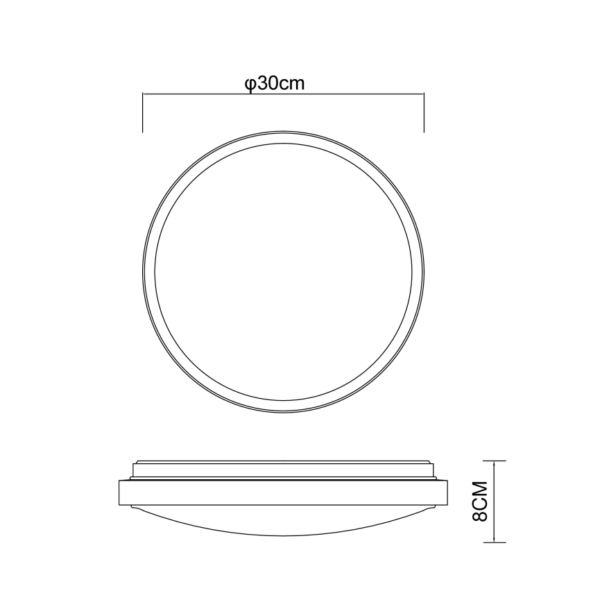 Globo - LED Plafonjera LED/12W/230V 3000/4500/6000K pr. 30 cm
