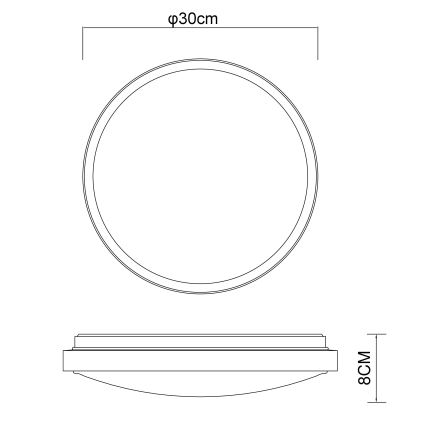 Globo - LED Plafonjera LED/12W/230V 3000/4500/6000K pr. 30 cm