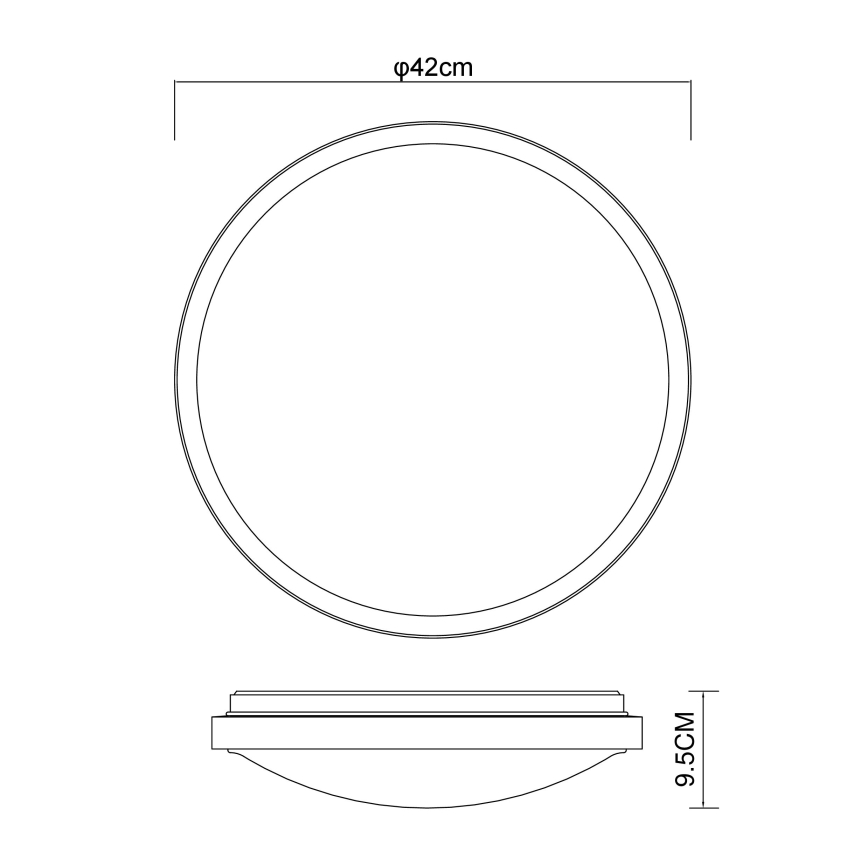 Globo - LED Plafonjera LED/24W/230V 3000/4500/6000K pr. 42 cm