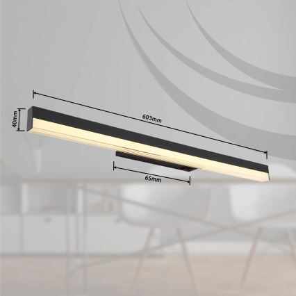 Globo - LED Zidna lampa LED/12W/230V 3000/6000K 60 cm crno