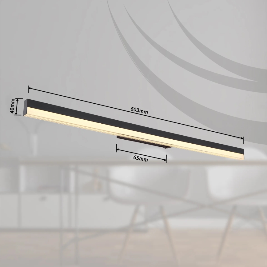 Globo - LED Zidna lampa LED/18W/230V 3000/6000K 80 cm crno