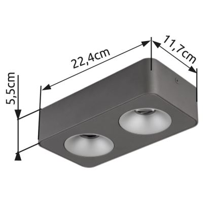 Globo - LED Plafonsko svetlo LED/11W/230V 11,7x22,4 cm