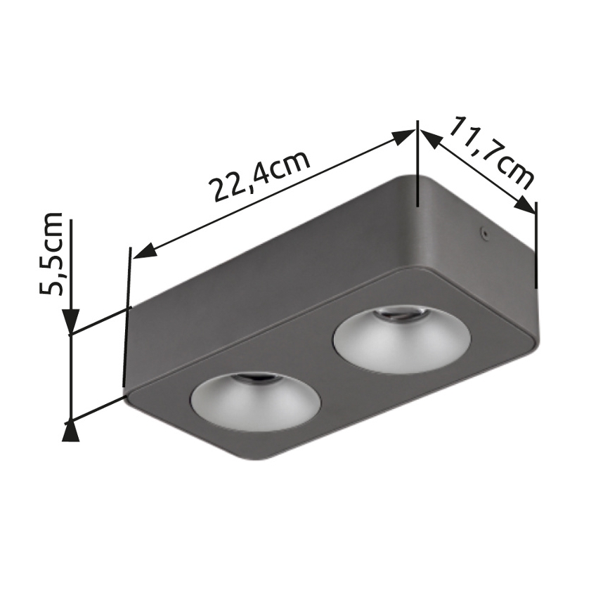 Globo - LED Plafonsko svetlo LED/11W/230V 11,7x22,4 cm