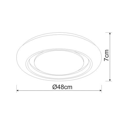 Globo - LED Prigušiva plafonjera LED/28W/230V 3000-6000K Tuya WiFi + Daljinski upravljač