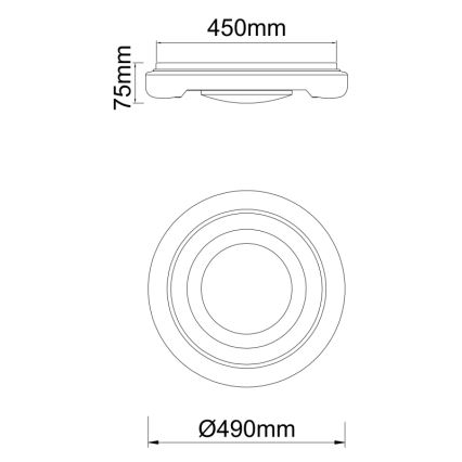 Globo 483111-40 - LED stropna svetiljka RADA LED/40W/230V 2700/4200/6500K prečnik 49 cm