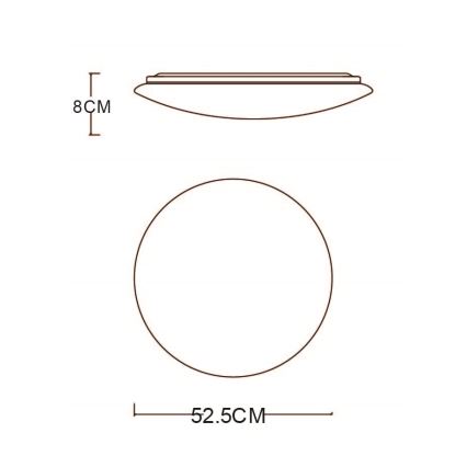 Globo - LED Prigušiva plafonjera LED/48W/230V 3000-6400K + Daljinski upravljač
