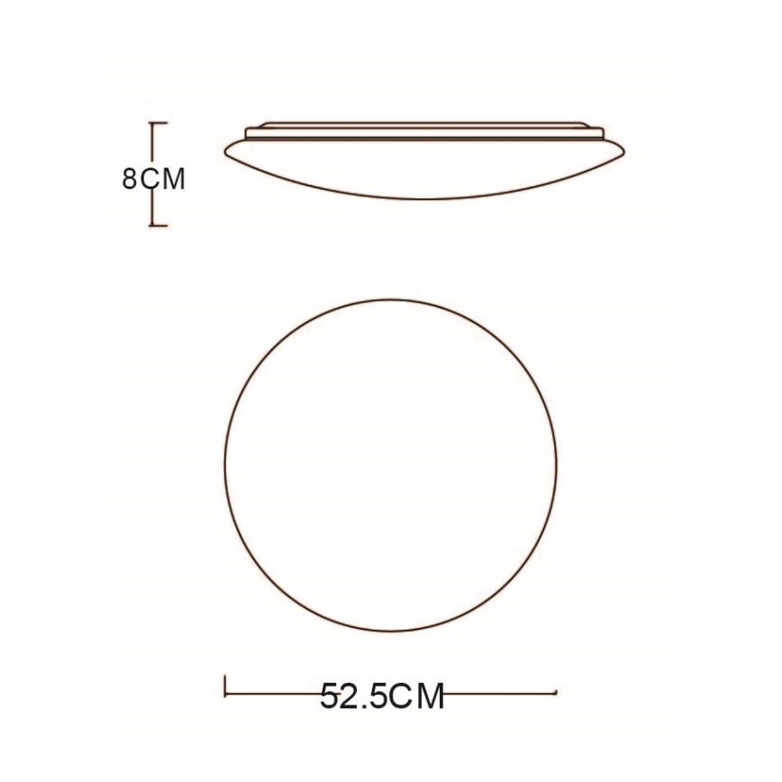 Globo - LED Prigušiva plafonjera LED/48W/230V 3000-6400K + Daljinski upravljač