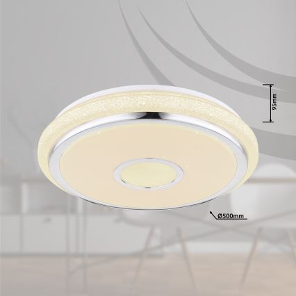 Globo - LED Prigušiva plafonjera LED/40W/230V 2700-6500K + Daljinski upravljač