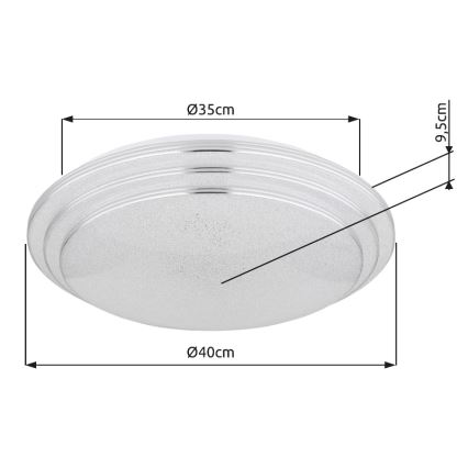 Globo - LED Prigušiva plafonjera LED/18W/230V pr. 40 cm 2700-6500K + Daljinski upravljač