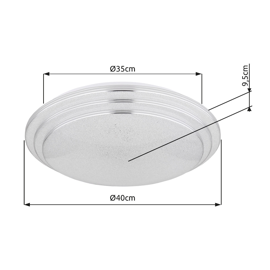 Globo - LED Prigušiva plafonjera LED/18W/230V pr. 40 cm 2700-6500K + Daljinski upravljač