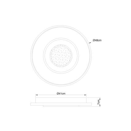 Globo - LED Prigušiva plafonjera LED/36W/230V 2700-6000K + Daljinski upravljač