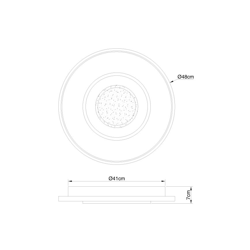 Globo - LED Prigušiva plafonjera LED/36W/230V 2700-6000K + Daljinski upravljač