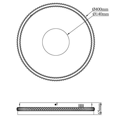 Globo - Prigušiva plafonska LED svetiljka LED/30W/230V 2700-6500K prečnik 41 cm + daljinski upravljač