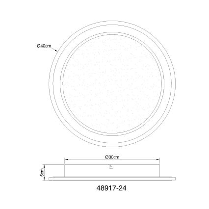 Globo - LED Prigušiva plafonjera LED/24W/230V 2700-6000K + Daljinski upravljač