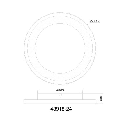 Globo - LED Prigušiva plafonjera LED/24W/230V 2700-6000K + Daljinski upravljač