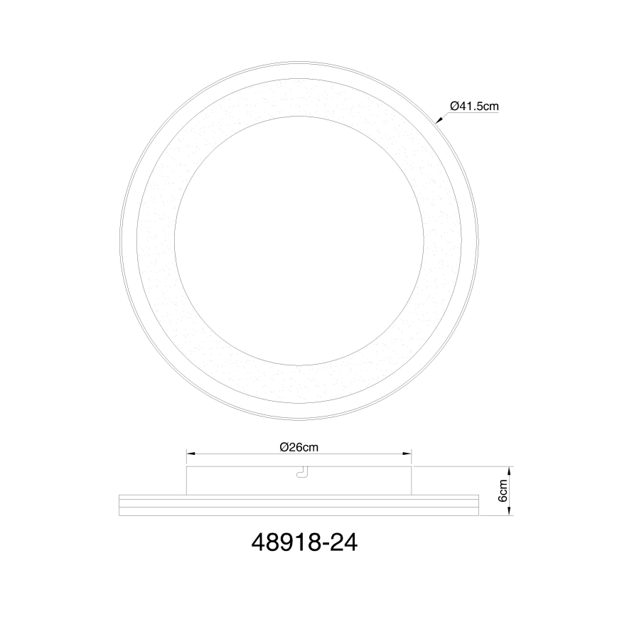 Globo - LED Prigušiva plafonjera LED/24W/230V 2700-6000K + Daljinski upravljač