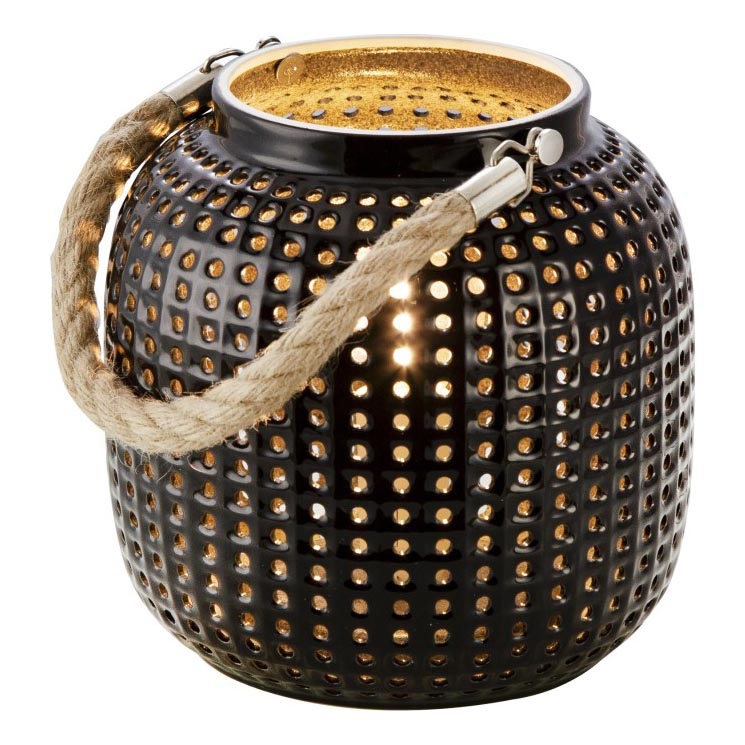 Globo 50770108 - Dekorativna stona lampa BOLA 1xE14/40W/230V crna