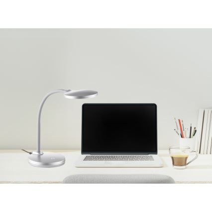 Globo - LED Prigušiva stona lampa na dodir LED/4W/230V srebrno