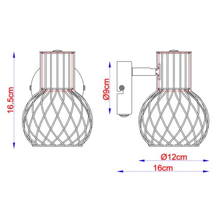 Globo - Zidna reflektorska lampa 1xE27/40W/230V