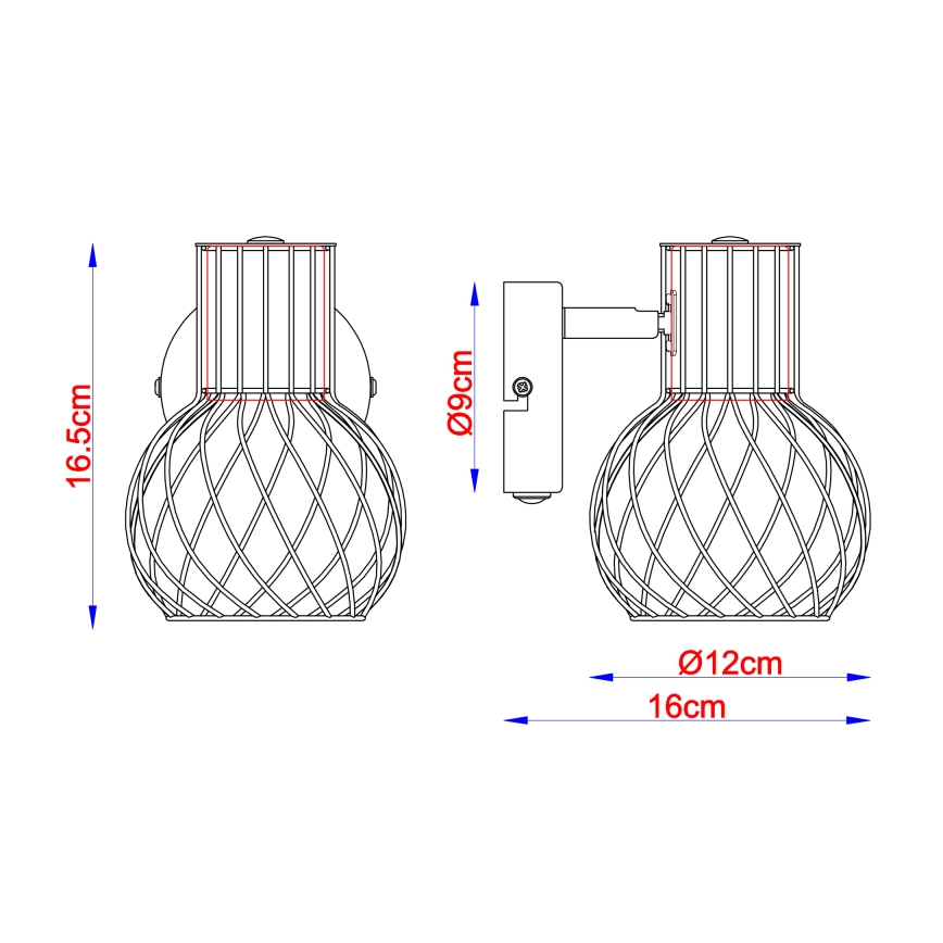 Globo - Zidna reflektorska lampa 1xE27/40W/230V