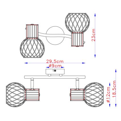 Globo - Reflektorska lampa 2xE27/40W/230V