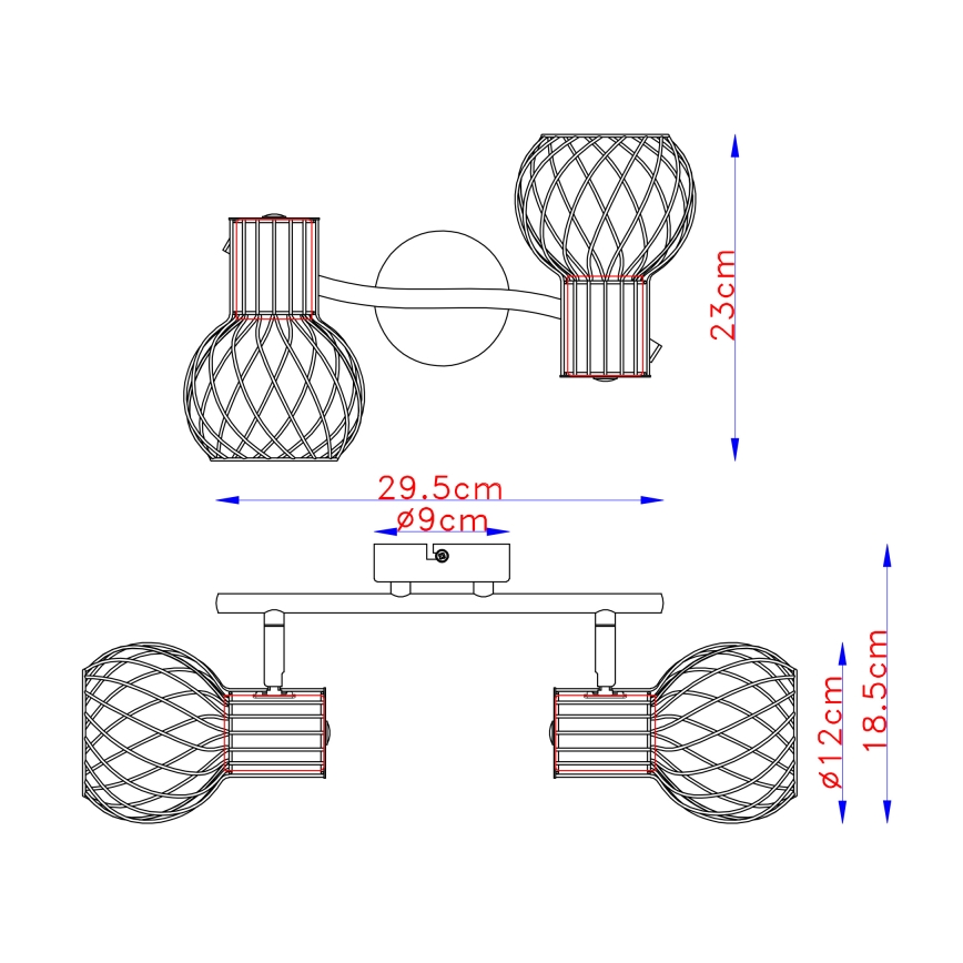 Globo - Reflektorska lampa 2xE27/40W/230V
