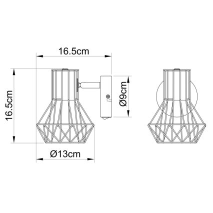 Globo - Zidna reflektorska lampa 1xE27/40W/230V