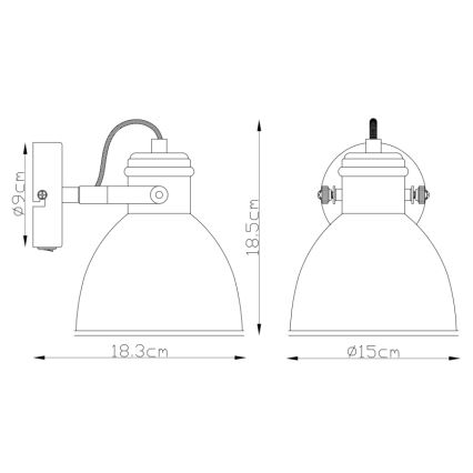 Globo - Zidna reflektorska lampa 1xE27/40W/230V