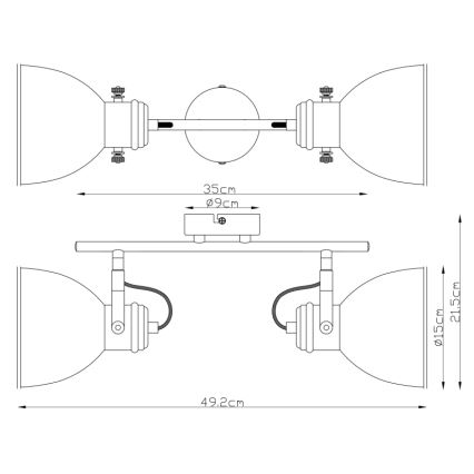 Globo - Reflektorska lampa 2xE27/40W/230V